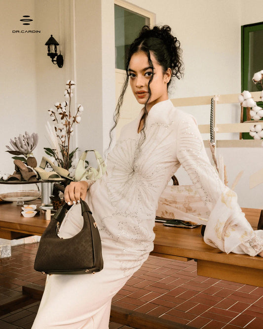 Dr Cardin [The Raya Table Collection] Women Dumpling Weave Sling Bag / Suede / Faux Leather BG-868