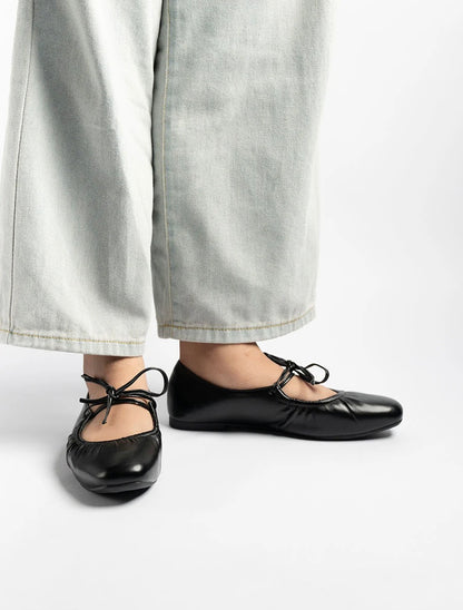 H2U Bailey Tie Strap Flats