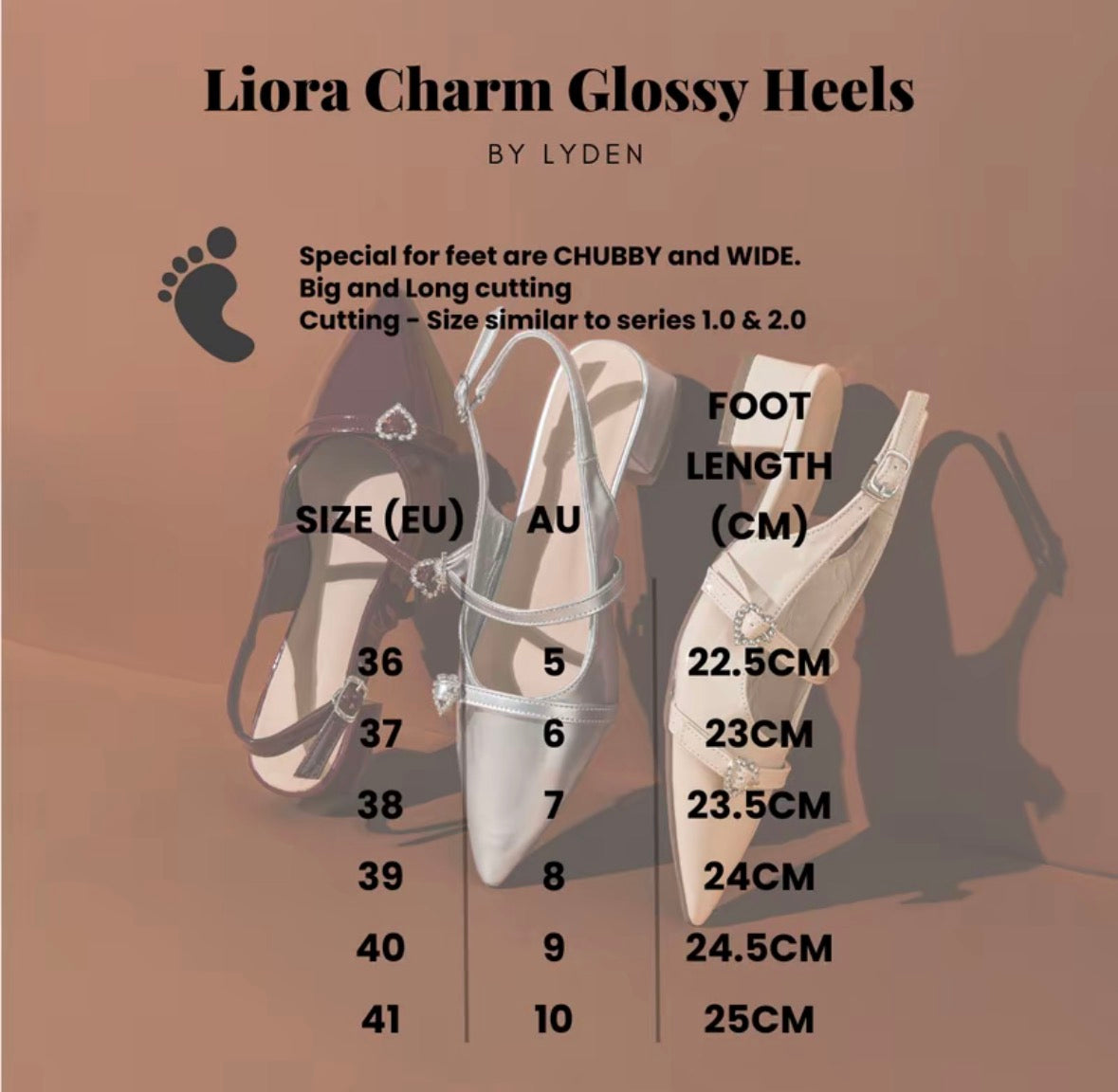 LYDEN Liora Charm Glossy Heels