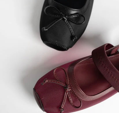 H2U Brynn Ribbon Slingback Flats