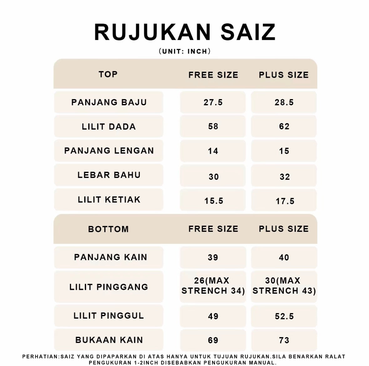 YM Yujin Set (Blouse & Skirt) - Free Size / Plus Size