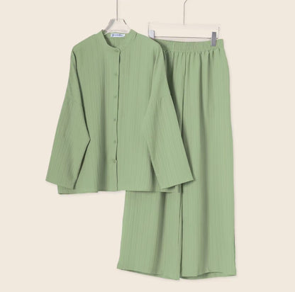YM Hanami Set (Blouse & Pants) - Free Size/Plus Size