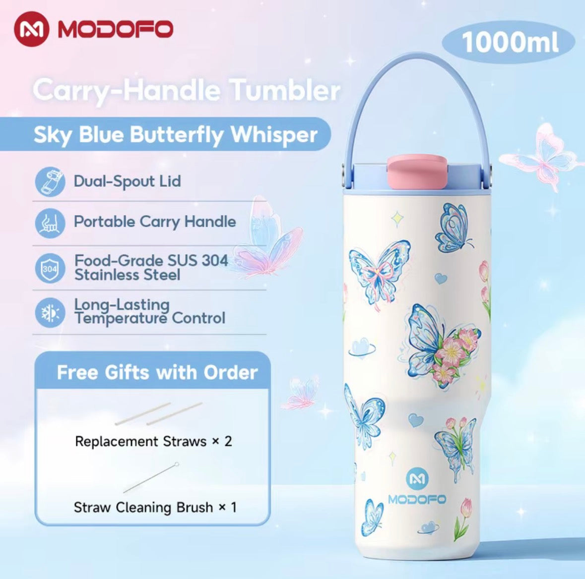 MDF (304/316) Insulated Cup 710ml/1000ml/1200ml