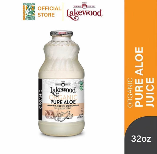 Lakewood Organic Pure Aloe Juice 32oz (Gluten Free)