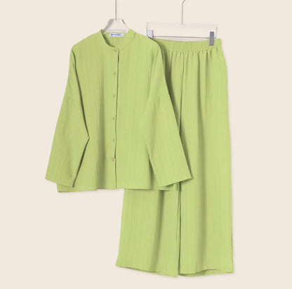 YM Hanami Set (Blouse & Pants) - Free Size/Plus Size