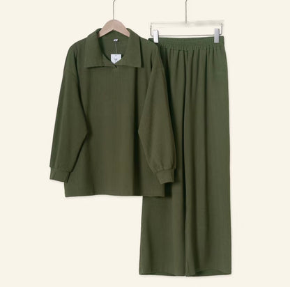 YM Elle/Ellene Set (Blouse & Pants) - Free Size/Plus Size