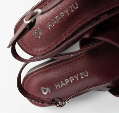 H2U Brynn Ribbon Slingback Flats