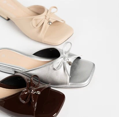 H2U Reed Ribbon Low Heels