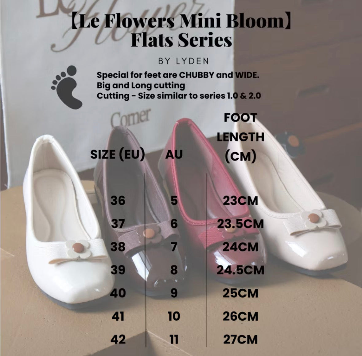 LYDEN Le Flowers Mini Bloom Flats Series