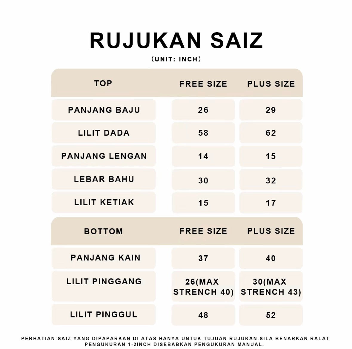 YM Sofea Set (Blouse & Skirt) - Free Size / Plus Size