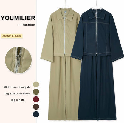 YM Elda Pants Set - Free/Plus Size