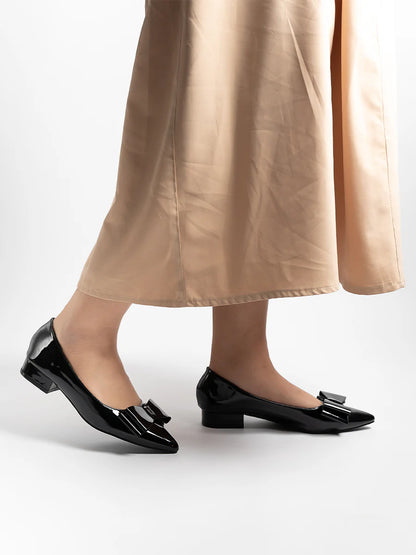 H2U Winter Bow Mid Heels