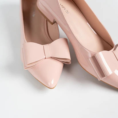 H2U Winter Bow Mid Heels