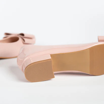 H2U Winter Bow Mid Heels