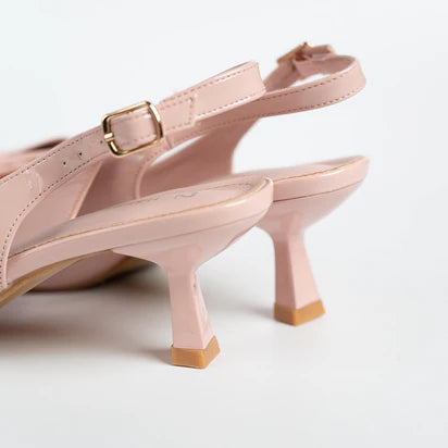 H2U Winnie Bow Flared Heels
