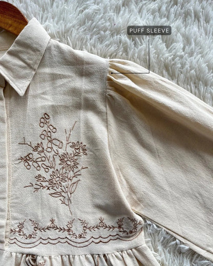 HW Envie Embroidery Ruffle Blouse Top