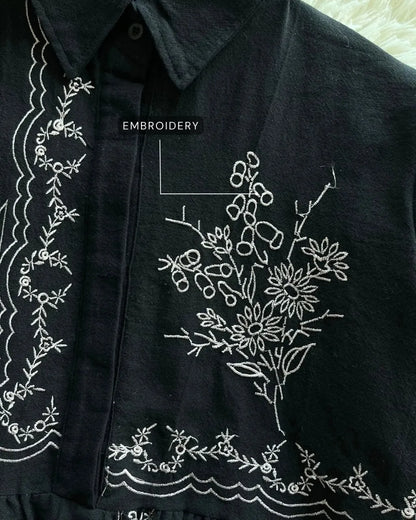 HW Envie Embroidery Ruffle Blouse Top
