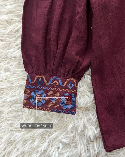 HW Raissa Embroidery Ruffle Blouse Top