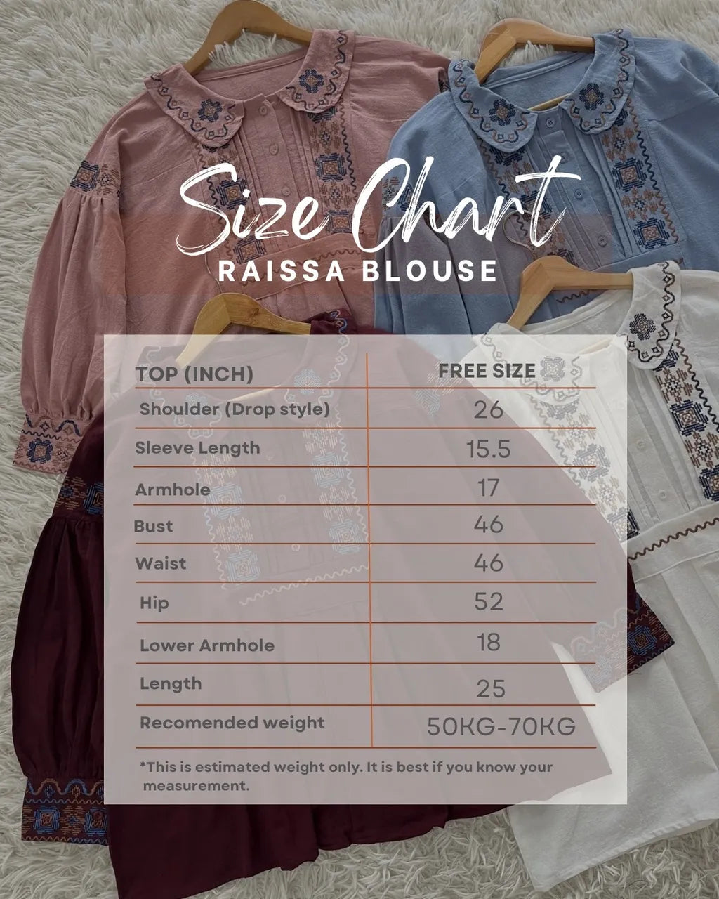 HW Raissa Embroidery Ruffle Blouse Top