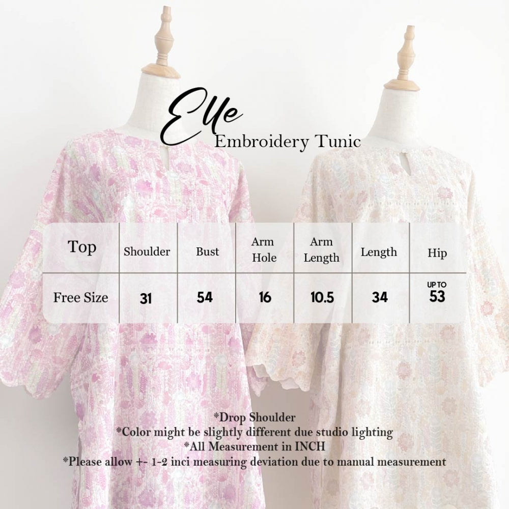 ABC Elle Embroidery Tunic Top