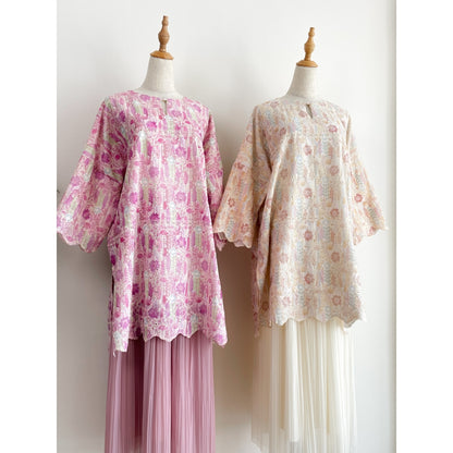 ABC Elle Embroidery Tunic Top