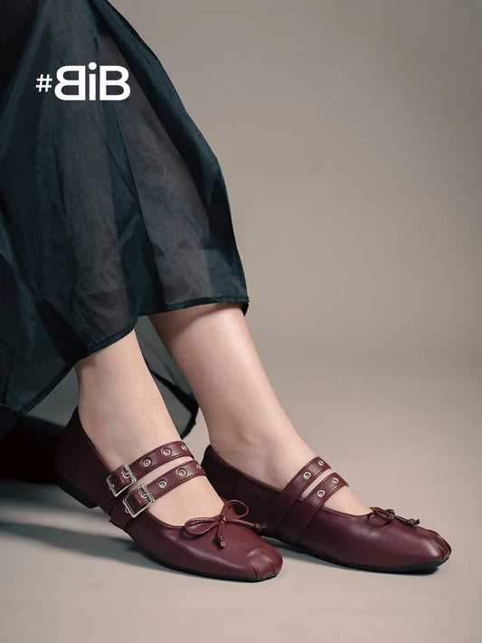 H2U Blake Double Strap Flats