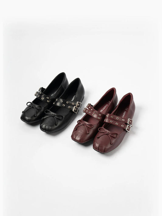 H2U Blake Double Strap Flats