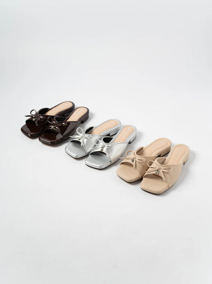 H2U Reed Ribbon Low Heels