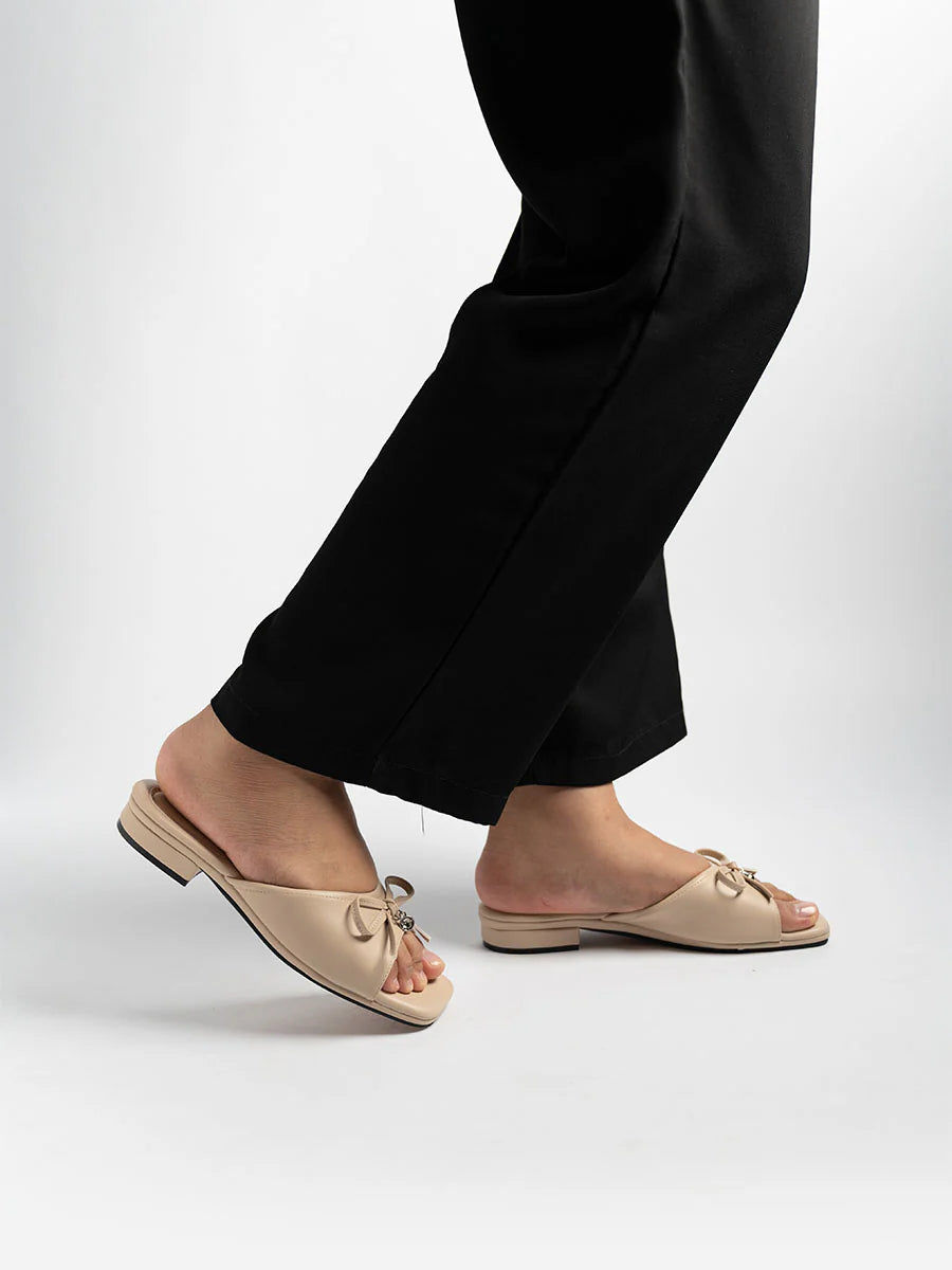 H2U Reed Ribbon Low Heels