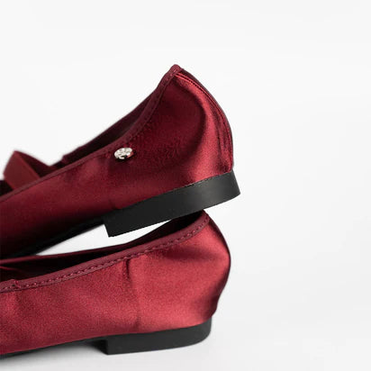 H2U Riley Ribbon Satin Flats