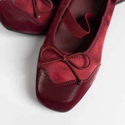 H2U Riley Ribbon Satin Flats
