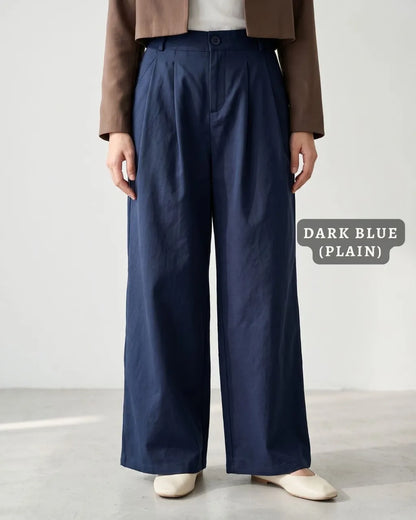 HW Zyha Cotton Slack Straight Cut Palazzo Long Pants