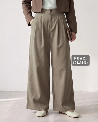 HW Zyha Cotton Slack Straight Cut Palazzo Long Pants