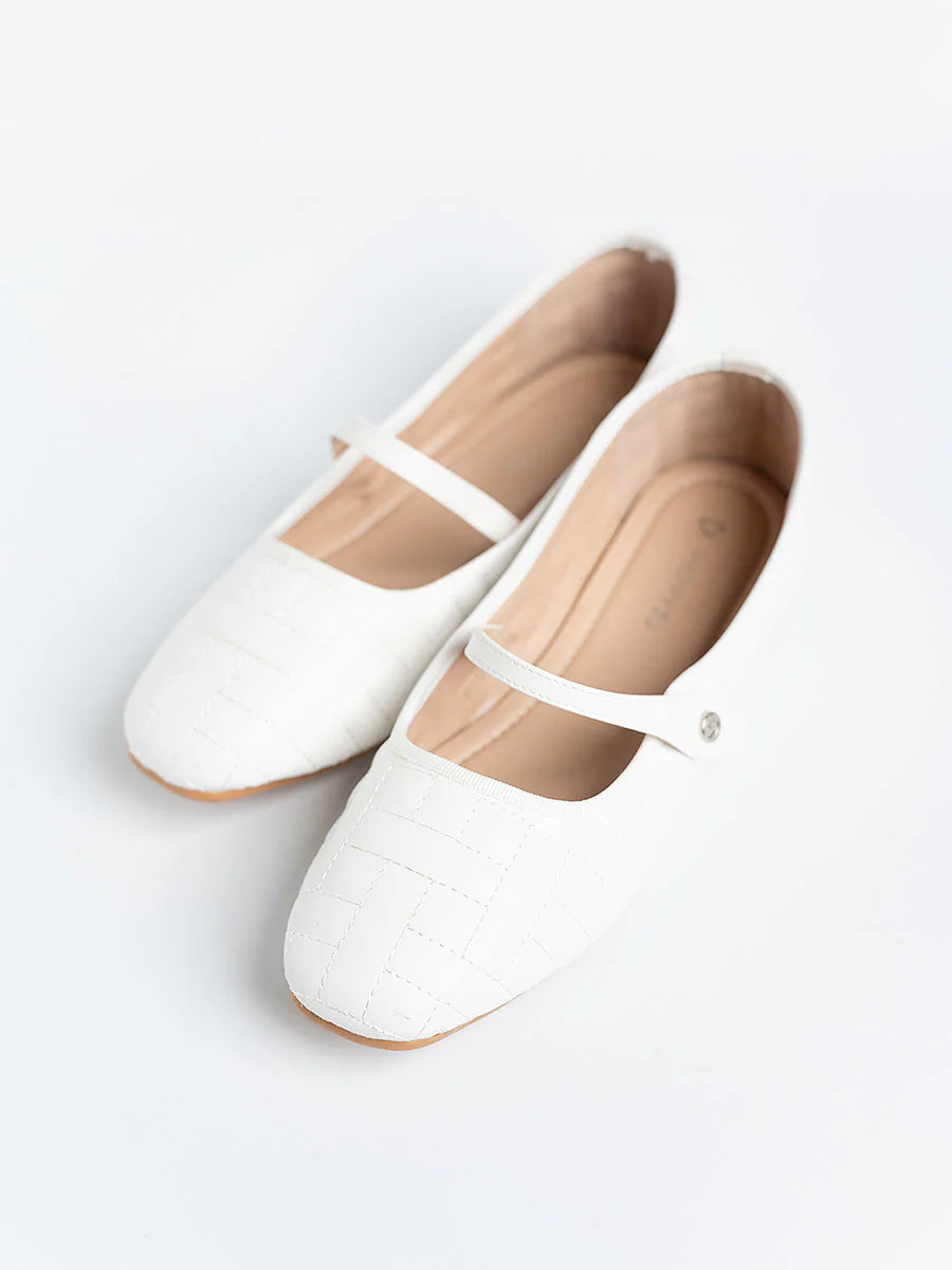 H2U Pearl Quilted Ballerina