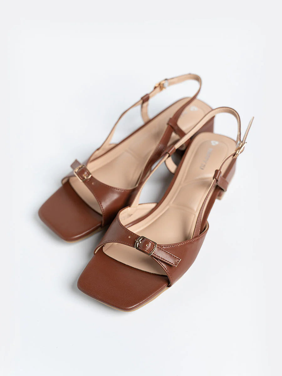 H2U Paula Buckle Sandal Heels