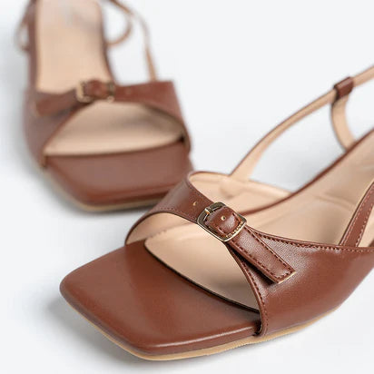 H2U Paula Buckle Sandal Heels