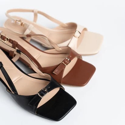 H2U Paula Buckle Sandal Heels