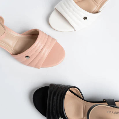H2U Phily Quilted Sandal Heels