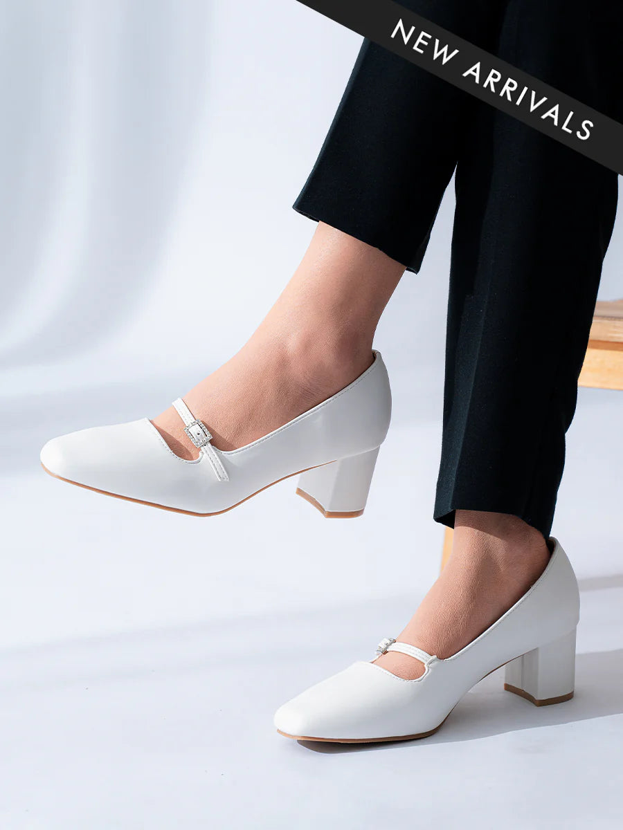 H2U Presley Strap Block Heels