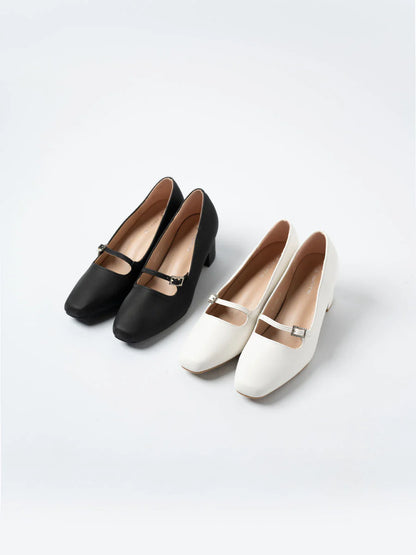 H2U Presley Strap Block Heels