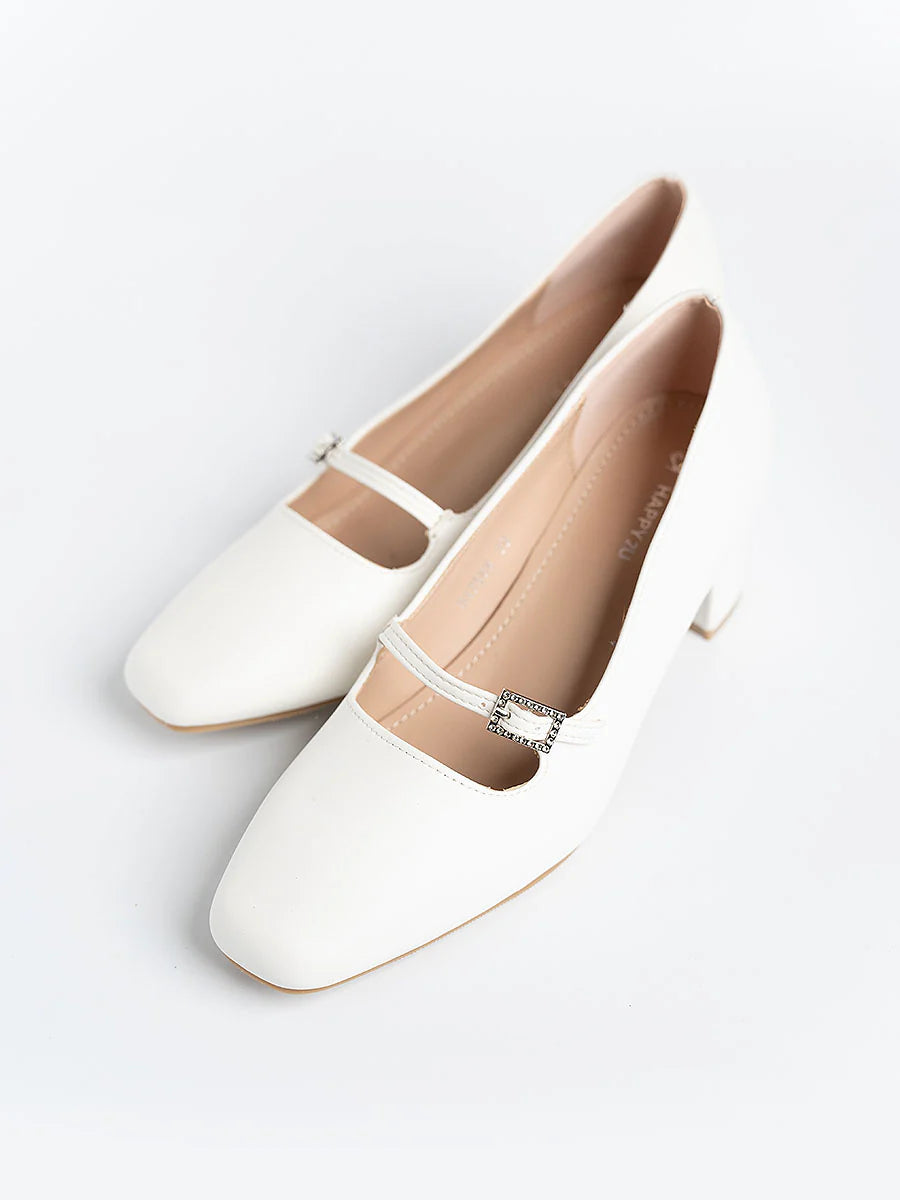 H2U Presley Strap Block Heels