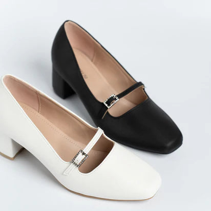 H2U Presley Strap Block Heels