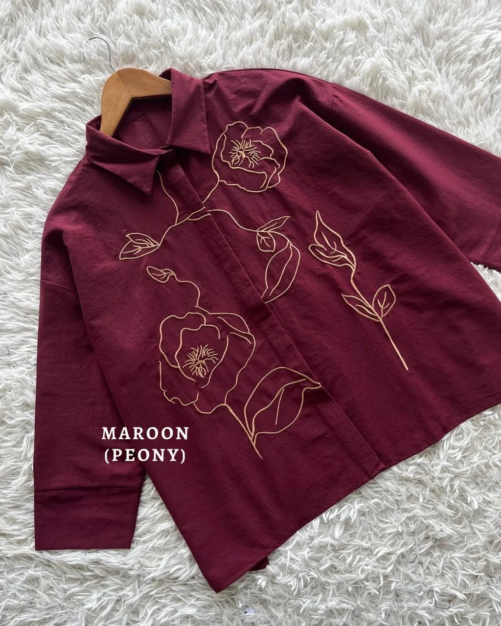 HW [TOP ONLY] Awraa Embroidery Baggy Blouse