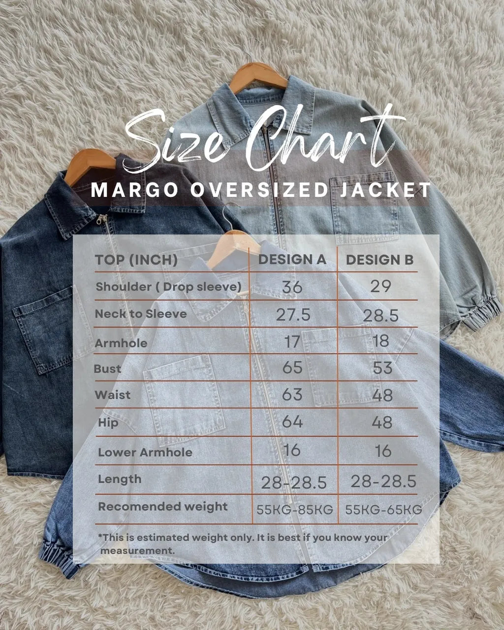 HW [TOP ONLY] Margo Oversize Zip Up Denim Jacket
