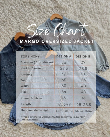 HW [TOP ONLY] Margo Oversize Zip Up Denim Jacket