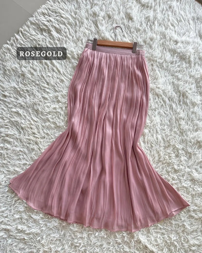 HW Cora Shimmer Flowy A-Cutting Skirt