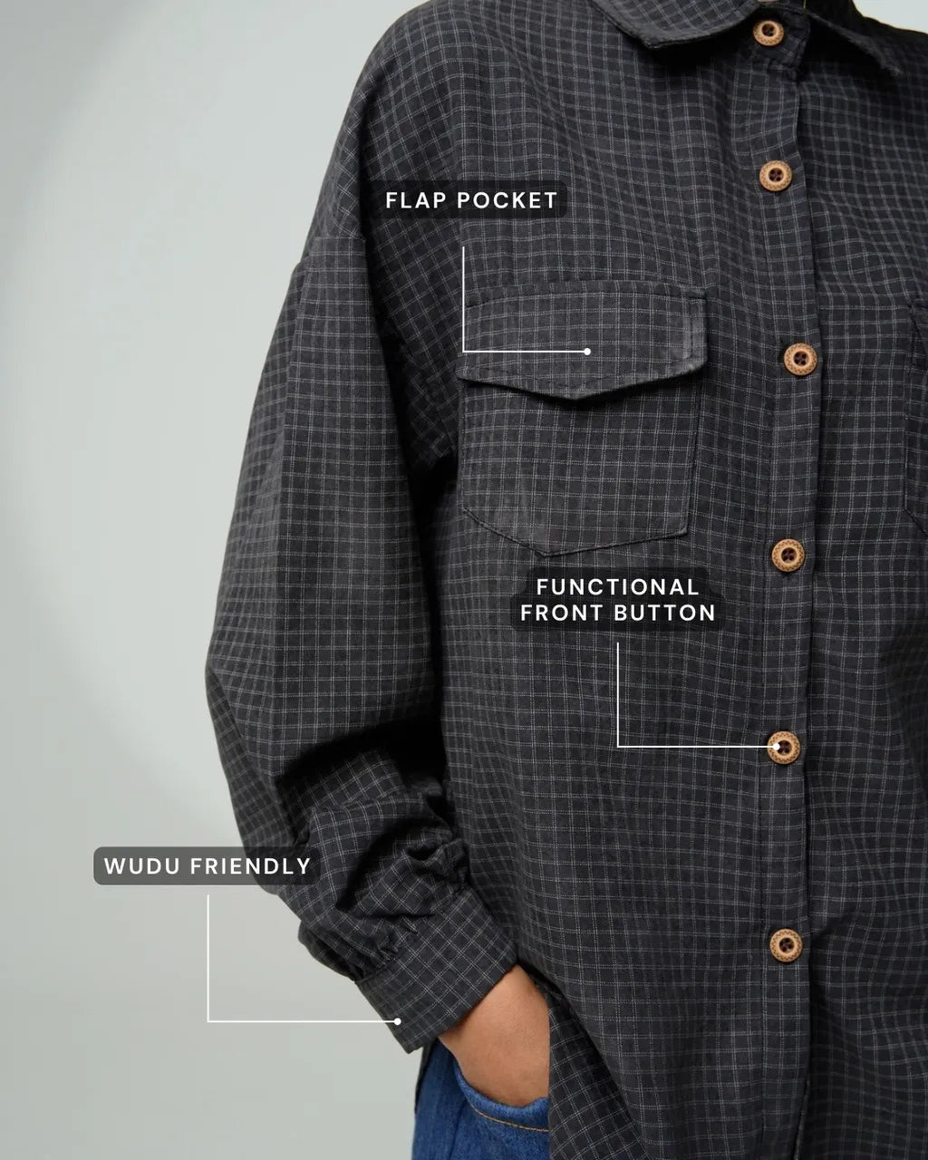 HW [TOP ONLY] Sabine Checkered Cotton Blouse