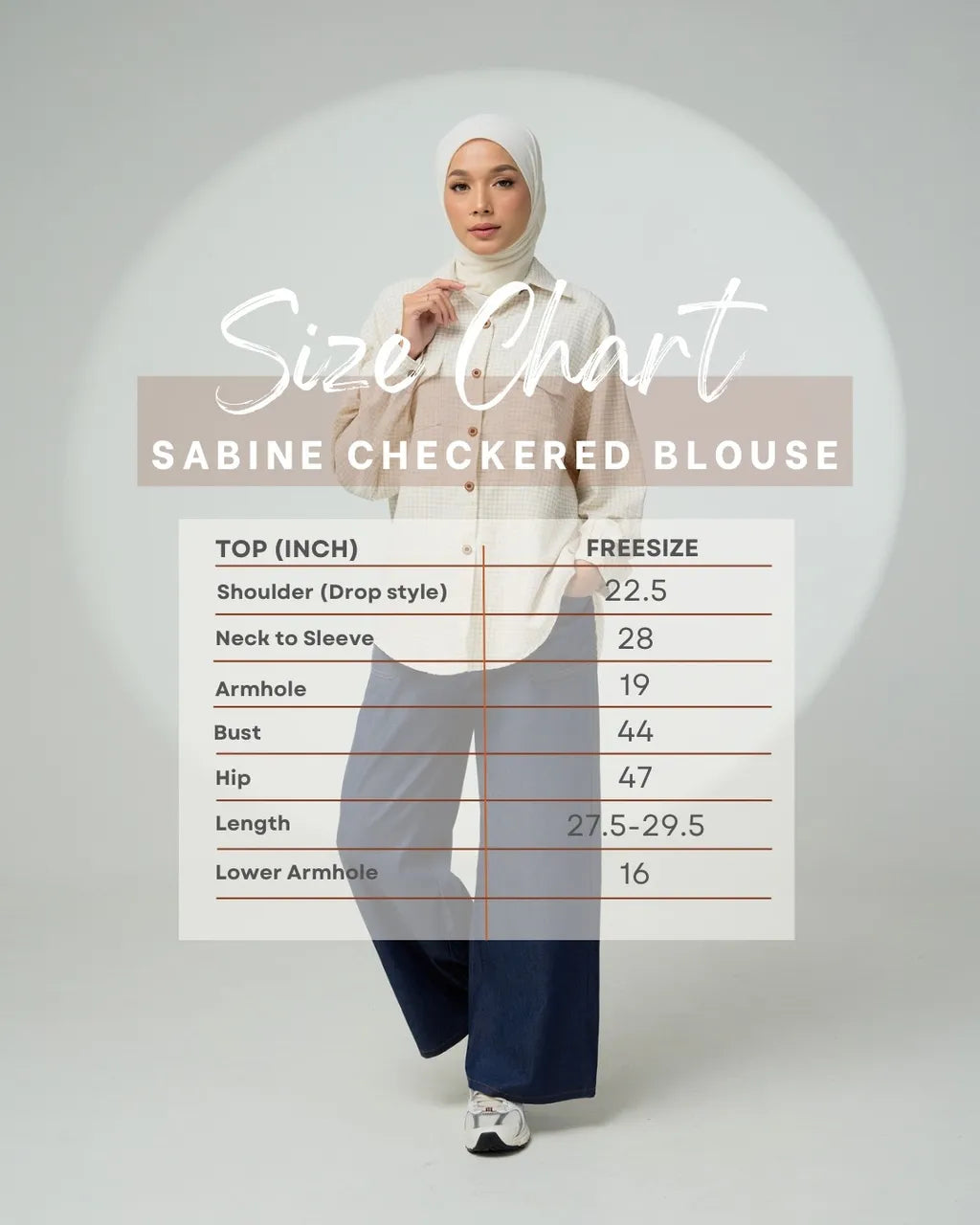 HW [TOP ONLY] Sabine Checkered Cotton Blouse