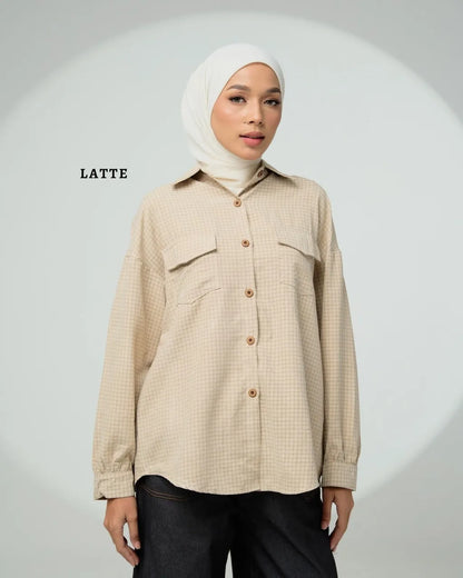 HW [TOP ONLY] Sabine Checkered Cotton Blouse