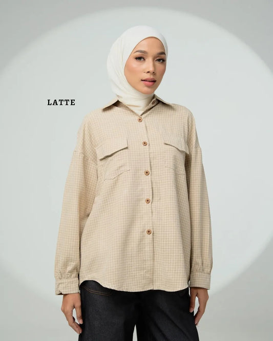 HW [TOP ONLY] Sabine Checkered Cotton Blouse